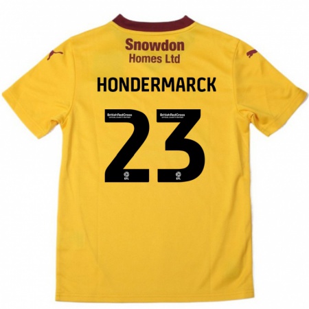 Kandiny Kinder William Hondermarck #23 Orange Burgunderrot Auswärtstrikot Trikot 2024/25 T-Shirt