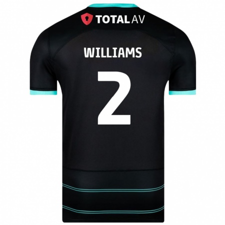 Kandiny Kinder Jordan Williams #2 Schwarz Auswärtstrikot Trikot 2024/25 T-Shirt