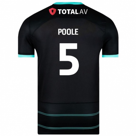 Kandiny Kinder Regan Poole #5 Schwarz Auswärtstrikot Trikot 2024/25 T-Shirt