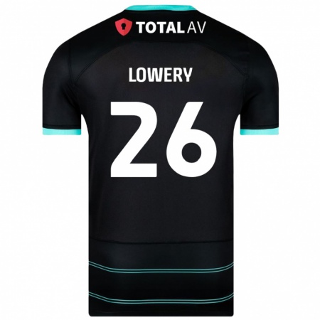 Kandiny Kinder Tom Lowery #26 Schwarz Auswärtstrikot Trikot 2024/25 T-Shirt