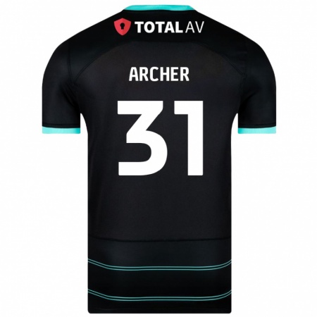 Kandiny Kinder Jordan Archer #31 Schwarz Auswärtstrikot Trikot 2024/25 T-Shirt