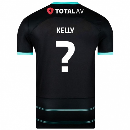 Kandiny Kinder Liam Kelly #0 Schwarz Auswärtstrikot Trikot 2024/25 T-Shirt