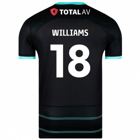 Kandiny Kinder Scarlett Williams #18 Schwarz Auswärtstrikot Trikot 2024/25 T-Shirt