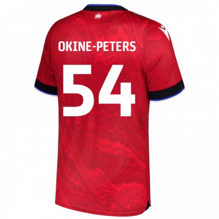 Kandiny Kinder Jeremiah Okine-Peters #54 Rot Schwarz Auswärtstrikot Trikot 2024/25 T-Shirt