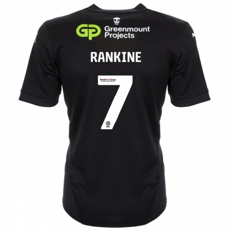 Kandiny Kinder Dion Rankine #7 Schwarz Auswärtstrikot Trikot 2024/25 T-Shirt