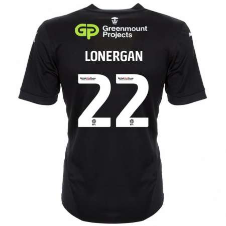 Kandiny Kinder Andy Lonergan #22 Schwarz Auswärtstrikot Trikot 2024/25 T-Shirt