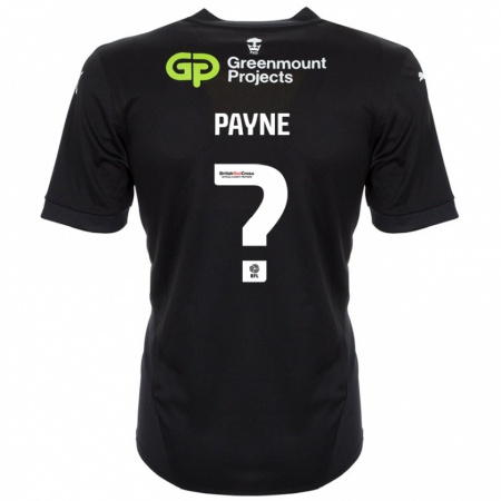 Kandiny Kinder Kai Payne #0 Schwarz Auswärtstrikot Trikot 2024/25 T-Shirt