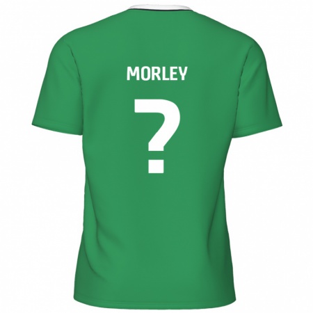 Kandiny Kinder Aaron Morley #0 Grün Weiße Streifen Auswärtstrikot Trikot 2024/25 T-Shirt