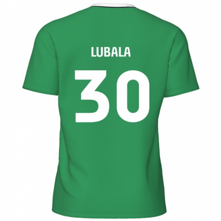 Kandiny Kinder Bez Lubala #30 Grün Weiße Streifen Auswärtstrikot Trikot 2024/25 T-Shirt