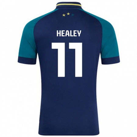 Kandiny Kinder Rhys Healey #11 Marine Dunkelgrün Auswärtstrikot Trikot 2024/25 T-Shirt