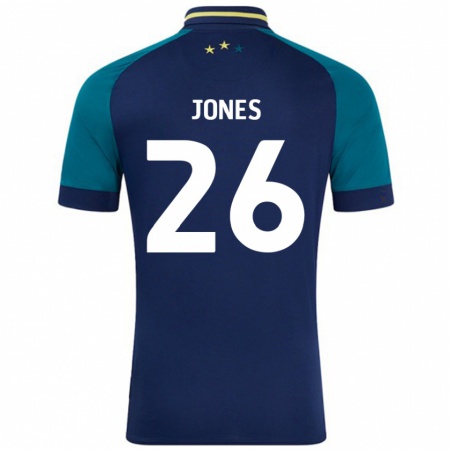 Kandiny Kinder Patrick Jones #26 Marine Dunkelgrün Auswärtstrikot Trikot 2024/25 T-Shirt