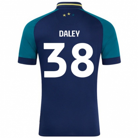 Kandiny Kinder Luke Daley #38 Marine Dunkelgrün Auswärtstrikot Trikot 2024/25 T-Shirt