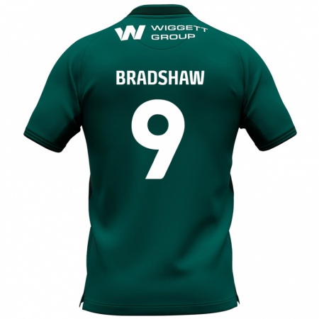 Kandiny Kinder Tom Bradshaw #9 Grün Auswärtstrikot Trikot 2024/25 T-Shirt