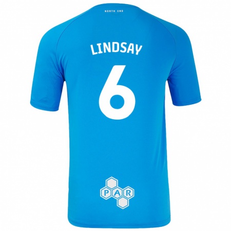 Kandiny Kinder Liam Lindsay #6 Himmelblau Auswärtstrikot Trikot 2024/25 T-Shirt