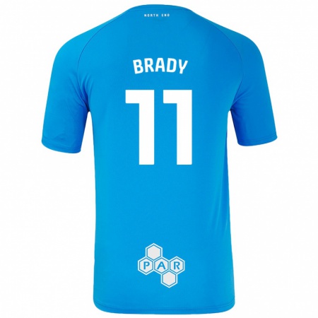 Kandiny Kinder Robbie Brady #11 Himmelblau Auswärtstrikot Trikot 2024/25 T-Shirt