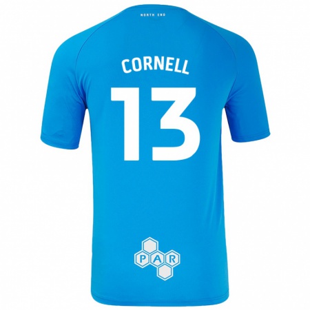 Kandiny Kinder David Cornell #13 Himmelblau Auswärtstrikot Trikot 2024/25 T-Shirt