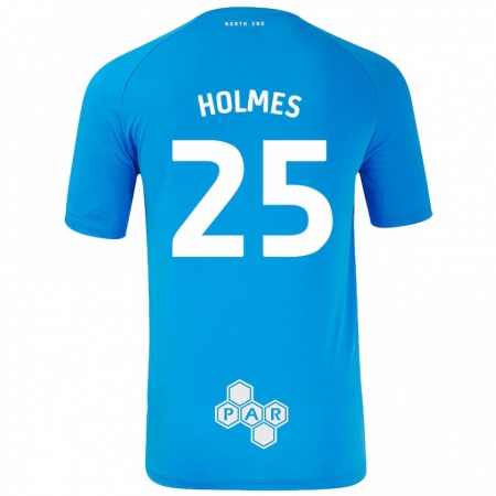 Kandiny Kinder Duane Holmes #25 Himmelblau Auswärtstrikot Trikot 2024/25 T-Shirt