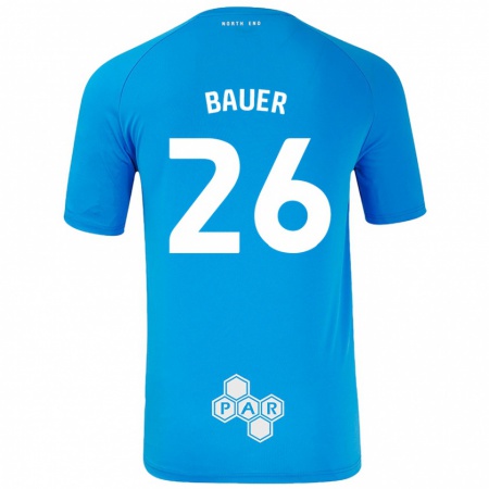 Kandiny Kinder Patrick Bauer #26 Himmelblau Auswärtstrikot Trikot 2024/25 T-Shirt