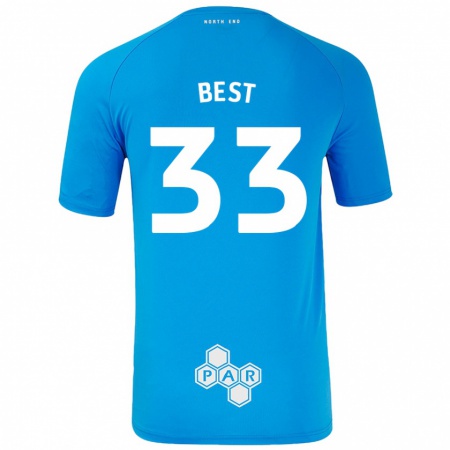 Kandiny Kinder Kian Best #33 Himmelblau Auswärtstrikot Trikot 2024/25 T-Shirt