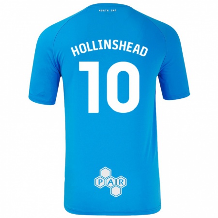 Kandiny Kinder Emily Hollinshead #10 Himmelblau Auswärtstrikot Trikot 2024/25 T-Shirt