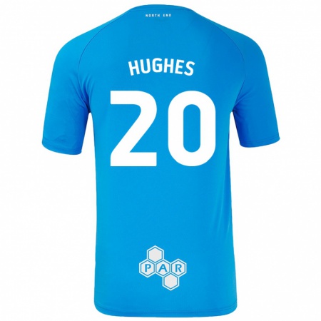 Kandiny Kinder Amy Hughes #20 Himmelblau Auswärtstrikot Trikot 2024/25 T-Shirt