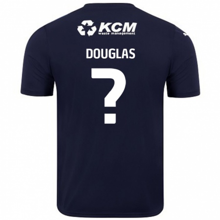 Kandiny Kinder Hamish Douglas #0 Marineblau Auswärtstrikot Trikot 2024/25 T-Shirt