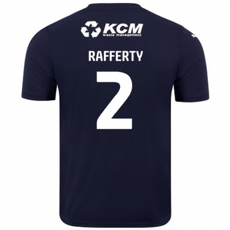 Kandiny Kinder Joe Rafferty #2 Marineblau Auswärtstrikot Trikot 2024/25 T-Shirt