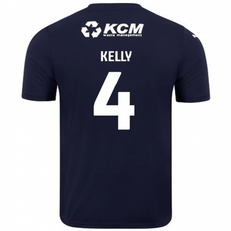 Kandiny Kinder Liam Kelly #4 Marineblau Auswärtstrikot Trikot 2024/25 T-Shirt