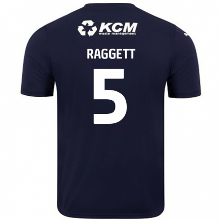 Kandiny Kinder Sean Raggett #5 Marineblau Auswärtstrikot Trikot 2024/25 T-Shirt