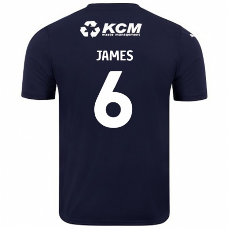 Kandiny Kinder Reece James #6 Marineblau Auswärtstrikot Trikot 2024/25 T-Shirt