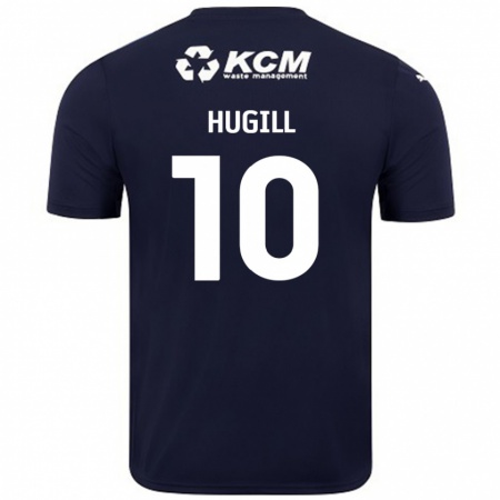 Kandiny Kinder Jordan Hugill #10 Marineblau Auswärtstrikot Trikot 2024/25 T-Shirt