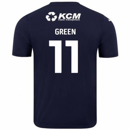 Kandiny Kinder Andre Green #11 Marineblau Auswärtstrikot Trikot 2024/25 T-Shirt