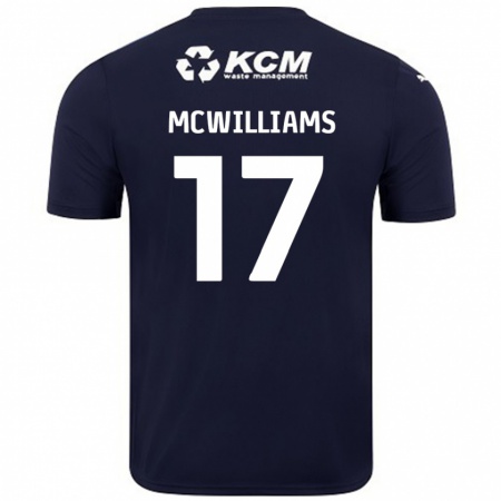 Kandiny Kinder Shaun Mcwilliams #17 Marineblau Auswärtstrikot Trikot 2024/25 T-Shirt