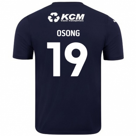 Kandiny Kinder Detlef Esapa Osong #19 Marineblau Auswärtstrikot Trikot 2024/25 T-Shirt