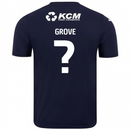 Kandiny Kinder Rylee Grove #0 Marineblau Auswärtstrikot Trikot 2024/25 T-Shirt