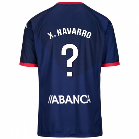 Kandiny Kinder Ximo Navarro #23 Marineblau Auswärtstrikot Trikot 2024/25 T-Shirt