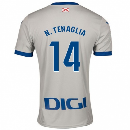 Kandiny Kinder Nahuel Tenaglia #14 Hellgrau Auswärtstrikot Trikot 2024/25 T-Shirt