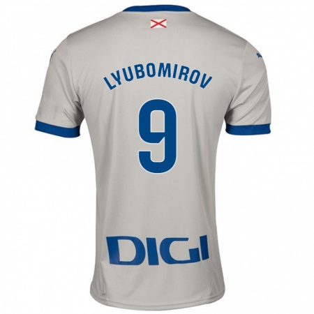 Kandiny Kinder Daniel Lyubomirov #9 Hellgrau Auswärtstrikot Trikot 2024/25 T-Shirt