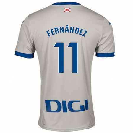 Kandiny Kinder Imanol Fernández #11 Hellgrau Auswärtstrikot Trikot 2024/25 T-Shirt