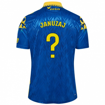 Kandiny Kinder Adnan Januzaj #0 Blau Gelb Auswärtstrikot Trikot 2024/25 T-Shirt