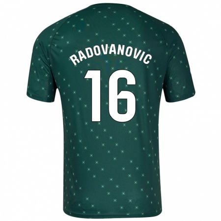 Kandiny Kinder Aleksandar Radovanovic #16 Dunkelgrün Auswärtstrikot Trikot 2024/25 T-Shirt