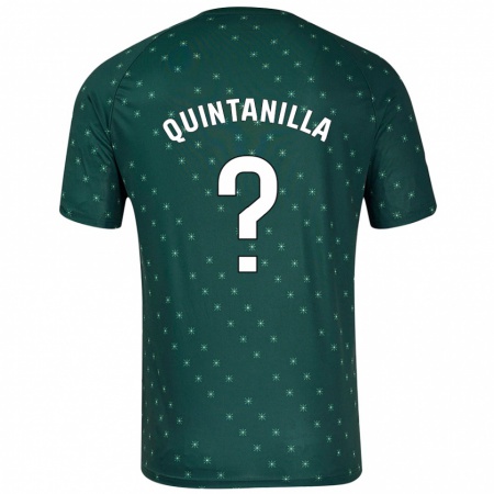 Kandiny Kinder Rubén Quintanilla #0 Dunkelgrün Auswärtstrikot Trikot 2024/25 T-Shirt