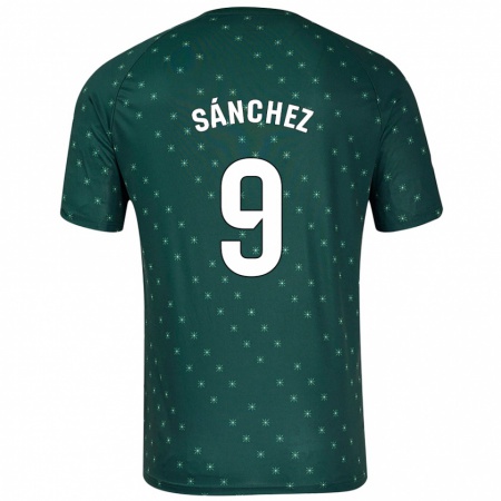 Kandiny Kinder Loren Sánchez #9 Dunkelgrün Auswärtstrikot Trikot 2024/25 T-Shirt