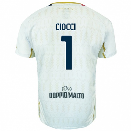 Kandiny Kinder Giuseppe Ciocci #1 Weiß Auswärtstrikot Trikot 2024/25 T-Shirt