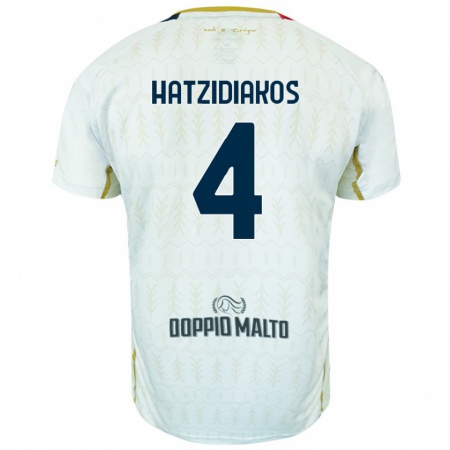 Kandiny Kinder Pantelis Hatzidiakos #4 Weiß Auswärtstrikot Trikot 2024/25 T-Shirt