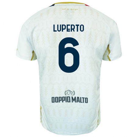 Kandiny Kinder Sebastiano Luperto #6 Weiß Auswärtstrikot Trikot 2024/25 T-Shirt