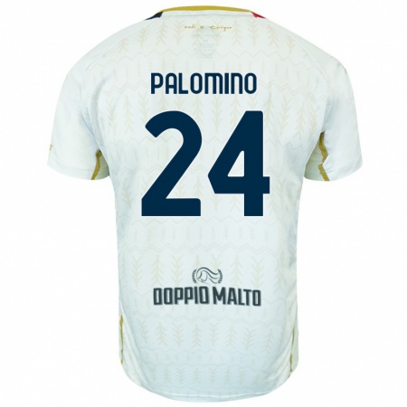 Kandiny Kinder José Luis Palomino #24 Weiß Auswärtstrikot Trikot 2024/25 T-Shirt