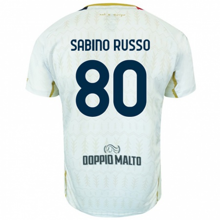 Kandiny Kinder Alessandro Sabino Russo #80 Weiß Auswärtstrikot Trikot 2024/25 T-Shirt