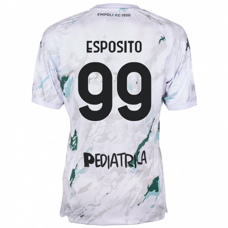 Kandiny Kinder Sebastiano Esposito #99 Grau Auswärtstrikot Trikot 2024/25 T-Shirt