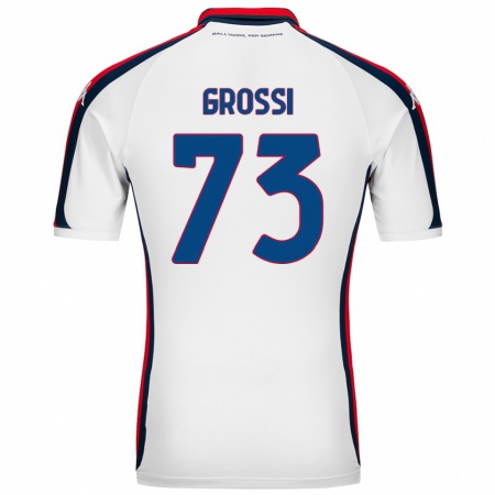 Kandiny Kinder Jacopo Grossi #73 Weiß Auswärtstrikot Trikot 2024/25 T-Shirt